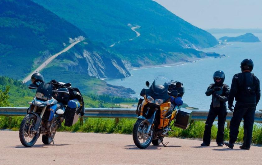 Bikers on the Cabot Trail